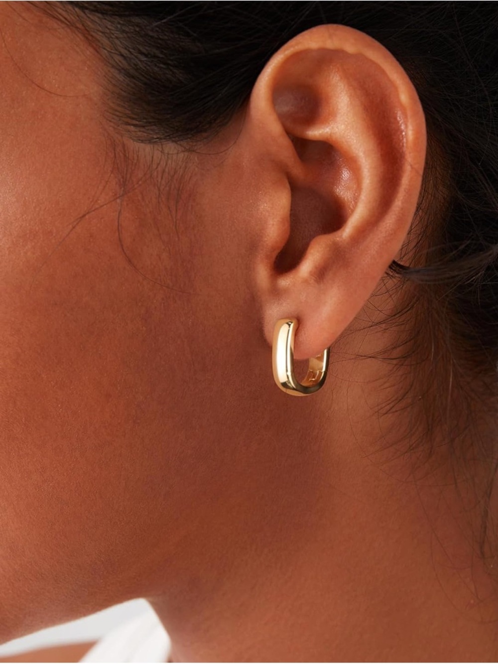 14K Gold Plated 925 Sterling Silver Hoop Earrings - Classic Women’s Huggie Hoops